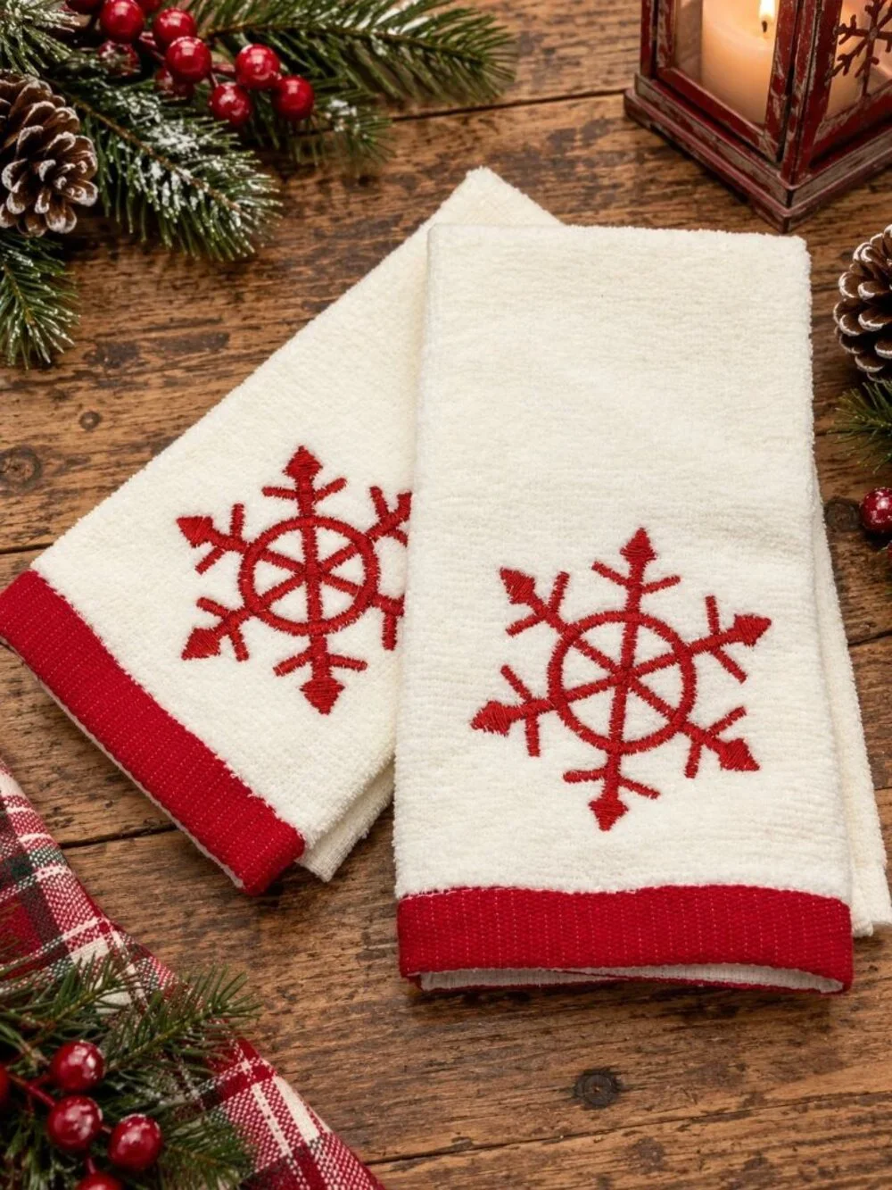 Christmas Conservatory Set 2 Mini Hand Towels 11x17